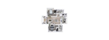bedroom floor plan an in 3d