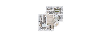 bedroom floor plan an in 3d