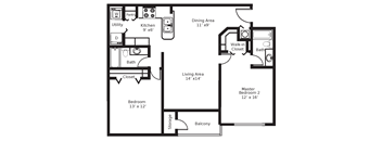 Banyan 2 Bedroom Floor Plan