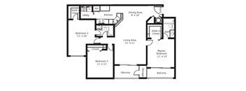 Royal 3 Bedroom Floor Plan
