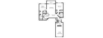 Rosewood 2 Bedroom Floor Plan