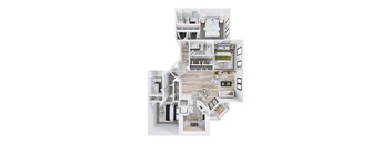 bedroom floor plan an in 3d