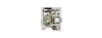 1 bedroom 1 bathroom floorplan