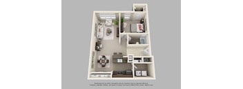 One Bedroom One Bathroom Floor Plan