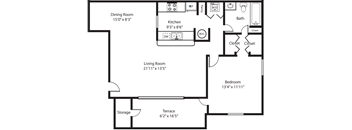 1x1 1057 sqft - The Aruba 1st and 2nd Floor