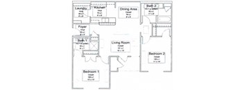 2 Bedroom Floorplan
