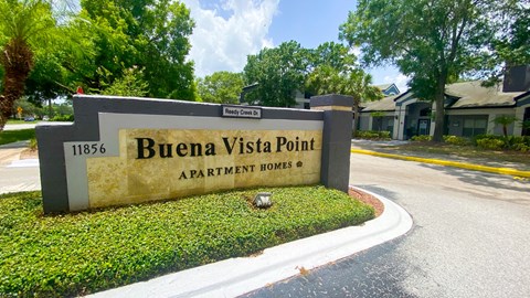 Property exterior street facing sign