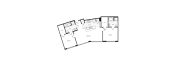2 Bedroom 2 Bathroom Floor Plan 1145 Square feet