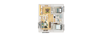 2 bedroom 2 bathroom floor plan