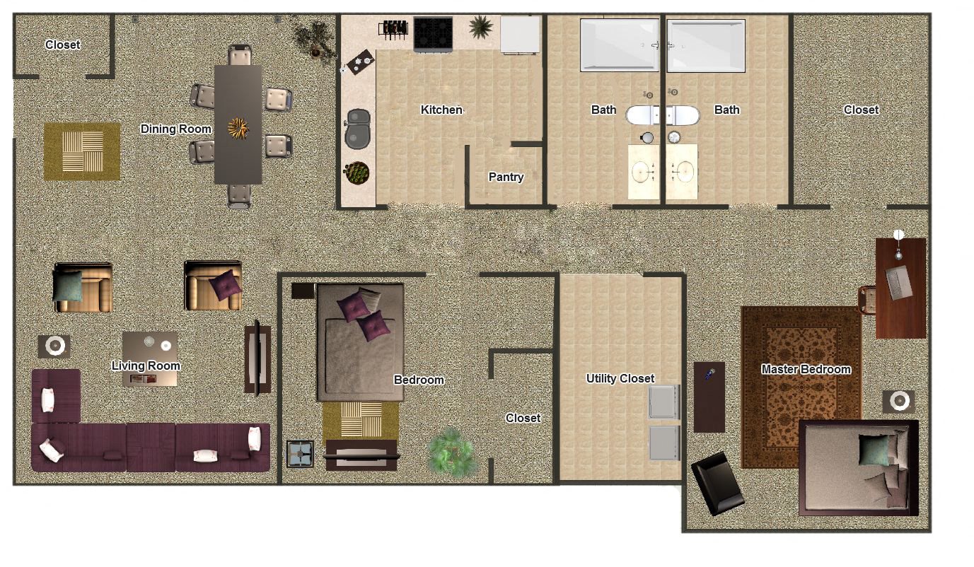 Floor Plans of Columbia Hills Apartments in Columbia, TN