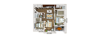 B1 two bedroom floorplan