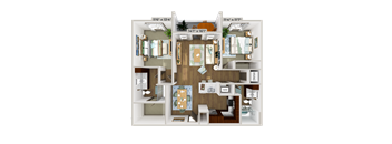 B2 two bedroom floorplan