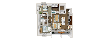 B3 two bedroom floorplan