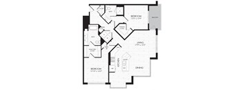 2N 2 Bedroom 2 Bathroom Floor Plan