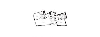 2b 1374sqft 2 Bedroom 2 Bathroom Floor Plan