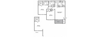 Two Bedroom Two Bath 895Square Feet