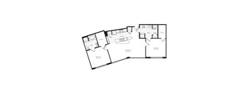 2c 1215sqft2 Bedroom 2 Bathroom Floor Plan