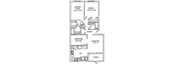 2 Bedroom 2 Bathroom Floor Plan
