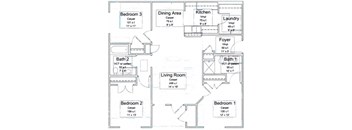 3 Bedroom Floorplan