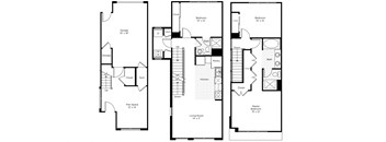 3A-N 3 Bedroom 2 Bathroom Floor Plan
