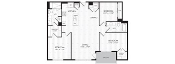 3 Bedroom 2 Bathroom Floor Plan