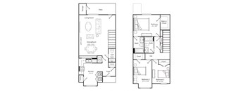 Three Bedroom Two and half Bath 1451 Square Feet