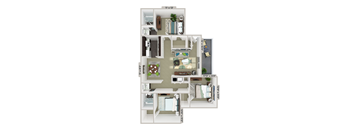 3 bedroom 2 bathroom floorplan