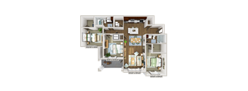 C1 Three bedroom floorplan