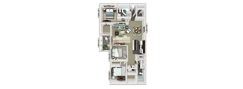 3 bedroom 2 bathroom floorplan