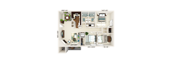 3 bed 2 bath at Eastchester Ridge Apartments, High Point