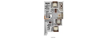 Three Bedroom Two Bathroom Floor Plan 1311