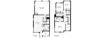3KB West 3 Bedroom 2 and a Half Bath Floor Plan