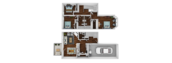 Floor plan 3 bed 2.5 bath