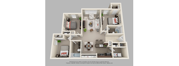 Three Bedroom Two Bathroom Floor Plan