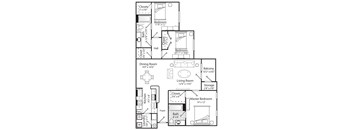 Three Bedroom Two Bath 1350 Square Feet