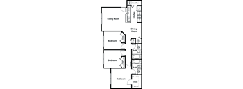 3 bedroom 2 bathroom floorplan