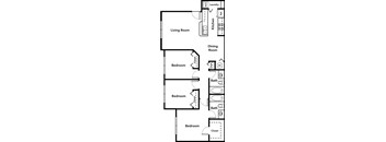3 bedroom 2 bathroom floorplan