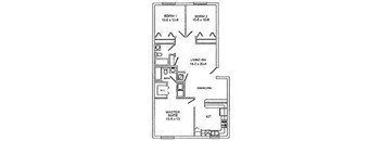 3 Bedroom 2 Bathroom Floor Plan
