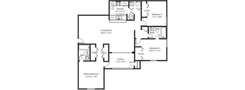 3x2 1425 sqft - StCroix 2nd Floor