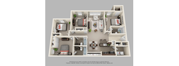 Four Bedroom Three Bathroom Floor Plan