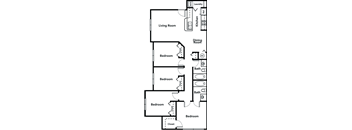 4 bedroom 2 bathroom floorplan