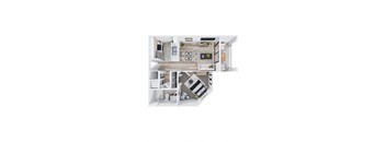 bedroom floor plan an in 3d