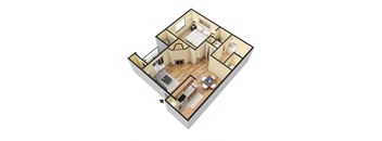 a floor plan of a home with a bedroom and a living room