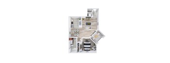 bedroom floor plan an in 3d