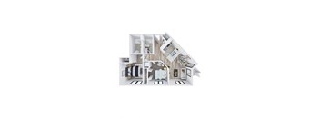 bedroom floor plan an in 3d