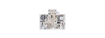 bedroom floor plan an in 3d