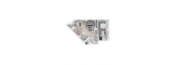 bedroom floor plan an in 3d