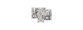 bedroom floor plan an in 3d