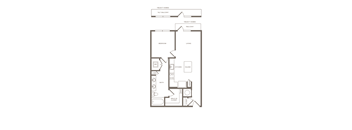 One Bedroom One Bathroom Floorplan 759
