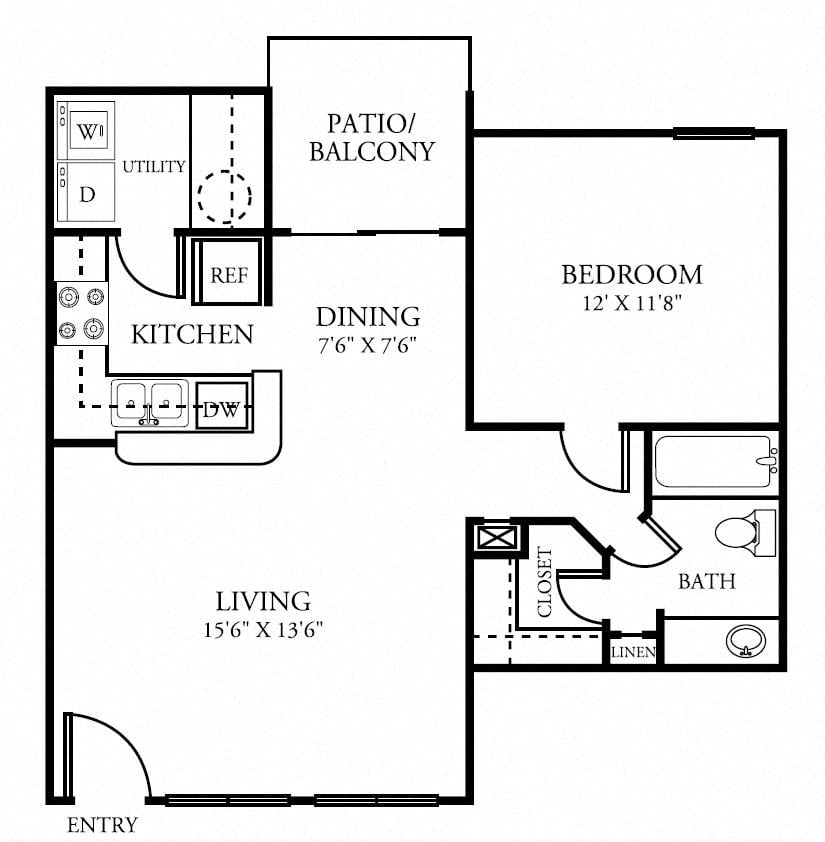 Floor Plans of Brookwood Club Apartments in Jacksonville, FL